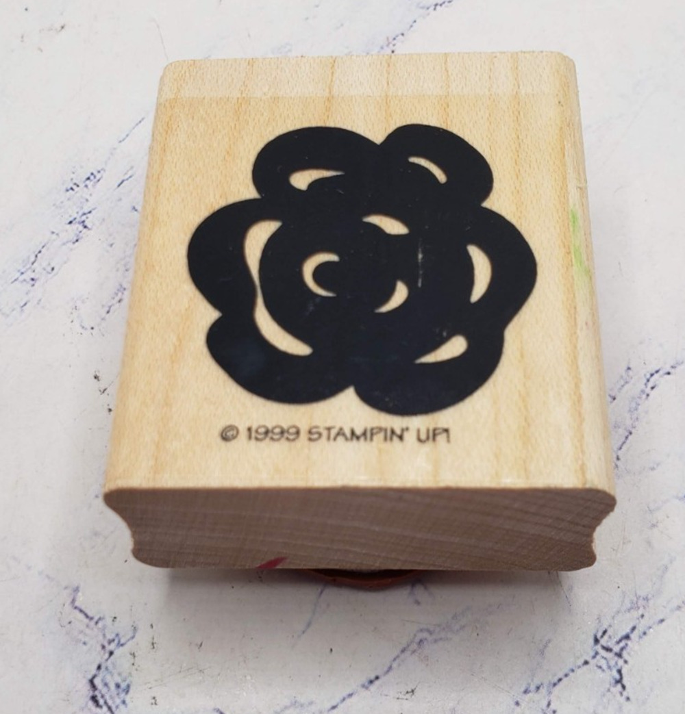 Stampin Up Bold Floral Brushstroke Blossoms Spring Wood Mounted Rubber Stamp
